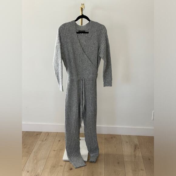 Central Park West Juniper Knit Jumpsuit in Heather Grey Long Sleeve L /NWOT - Picture 4 of 14